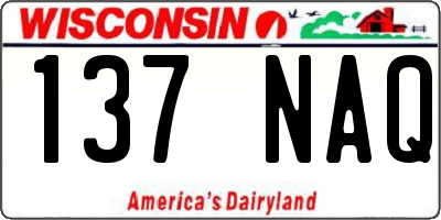 WI license plate 137NAQ