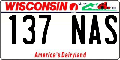 WI license plate 137NAS