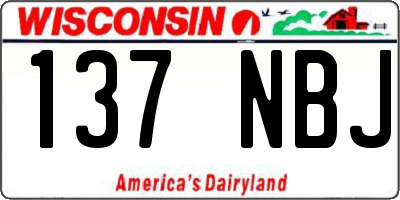 WI license plate 137NBJ
