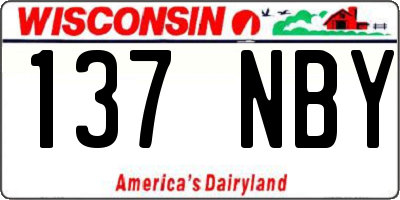 WI license plate 137NBY