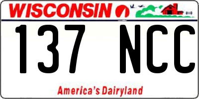 WI license plate 137NCC