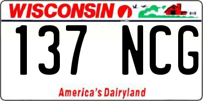 WI license plate 137NCG