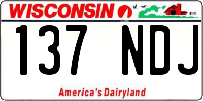 WI license plate 137NDJ