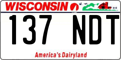 WI license plate 137NDT