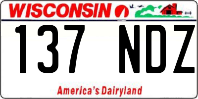 WI license plate 137NDZ
