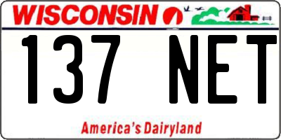 WI license plate 137NET