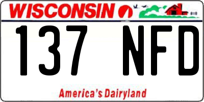 WI license plate 137NFD