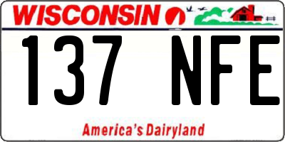 WI license plate 137NFE