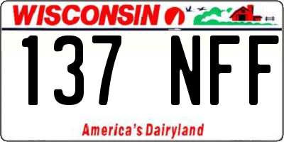 WI license plate 137NFF