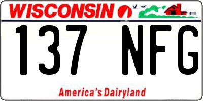 WI license plate 137NFG