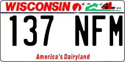 WI license plate 137NFM