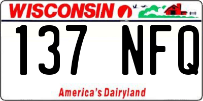 WI license plate 137NFQ