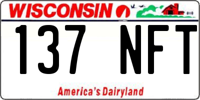 WI license plate 137NFT