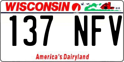 WI license plate 137NFV