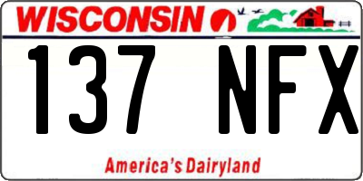 WI license plate 137NFX