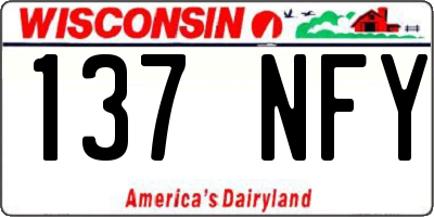 WI license plate 137NFY