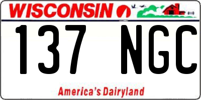 WI license plate 137NGC