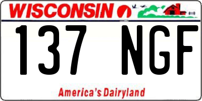 WI license plate 137NGF
