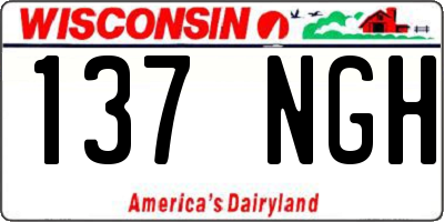 WI license plate 137NGH