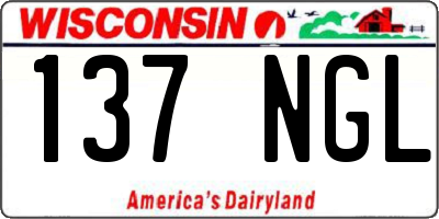 WI license plate 137NGL