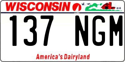 WI license plate 137NGM