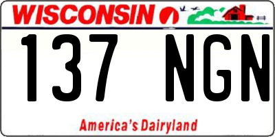 WI license plate 137NGN