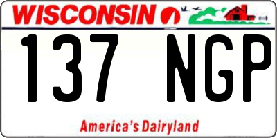WI license plate 137NGP