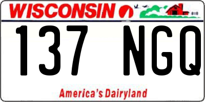 WI license plate 137NGQ
