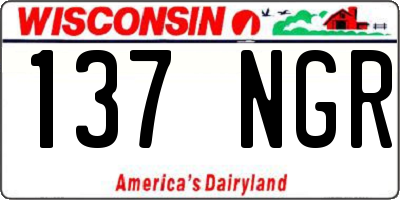 WI license plate 137NGR