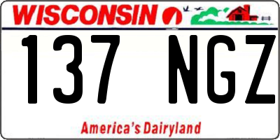 WI license plate 137NGZ