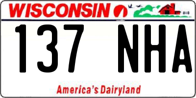 WI license plate 137NHA