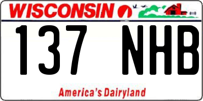 WI license plate 137NHB