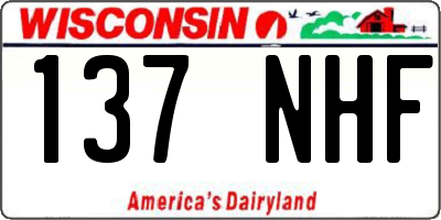 WI license plate 137NHF