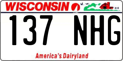 WI license plate 137NHG