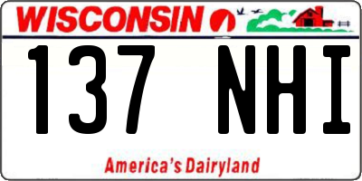 WI license plate 137NHI