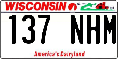 WI license plate 137NHM