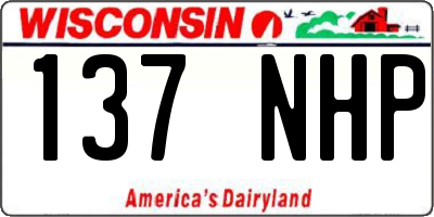 WI license plate 137NHP