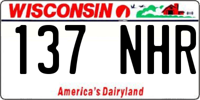 WI license plate 137NHR