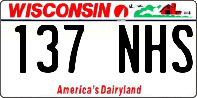 WI license plate 137NHS