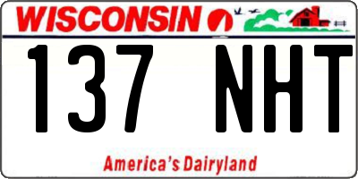 WI license plate 137NHT