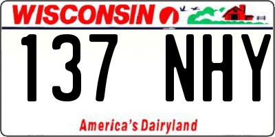 WI license plate 137NHY