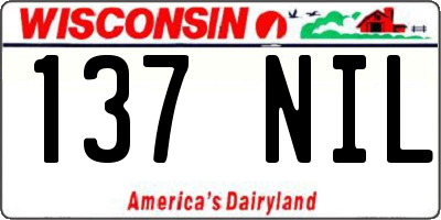 WI license plate 137NIL