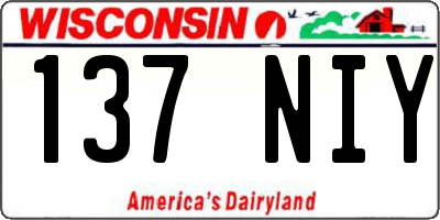 WI license plate 137NIY