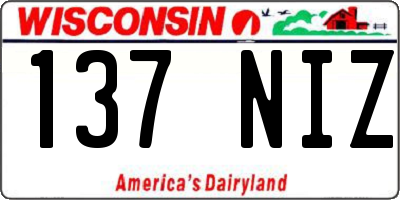 WI license plate 137NIZ