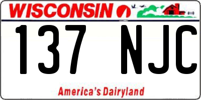 WI license plate 137NJC