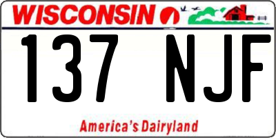 WI license plate 137NJF
