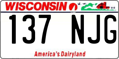 WI license plate 137NJG