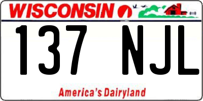 WI license plate 137NJL
