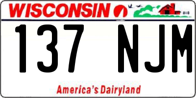 WI license plate 137NJM