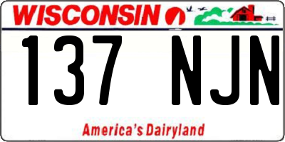 WI license plate 137NJN